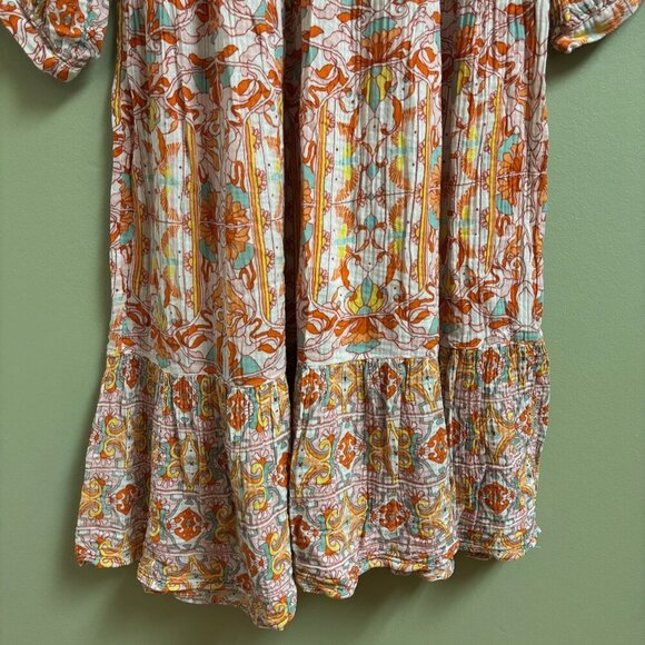 Anthropologie Women Midi Dress Size Sml Oversized Lace Floral Granny Cottagecore - Picture 3 of 14